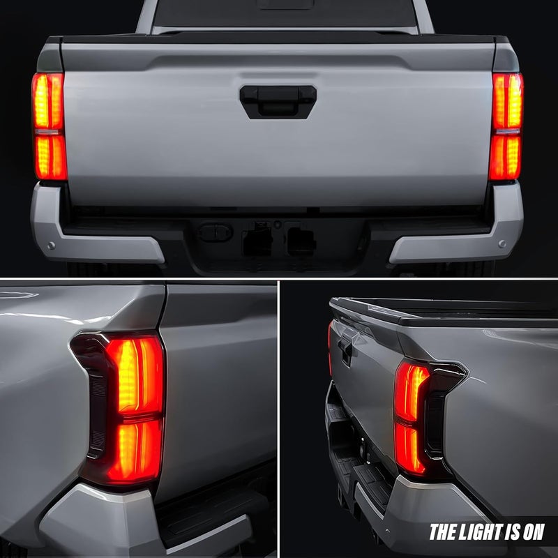 bgucar Taillight Protector Covers Custom Fit for Tacoma 2025 2024, Tail Lamp Shield Guard Covers for Tacoma Gen 4th - for Tacoma Accessories - Smoked Black - Peel and Stick Install - 2PCS - Image 4